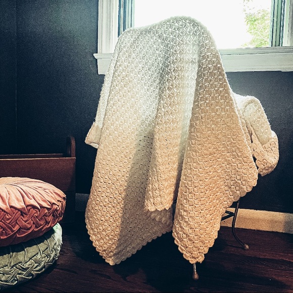 Vintage Other - Vintage | handmade | crochet white blanket baby
